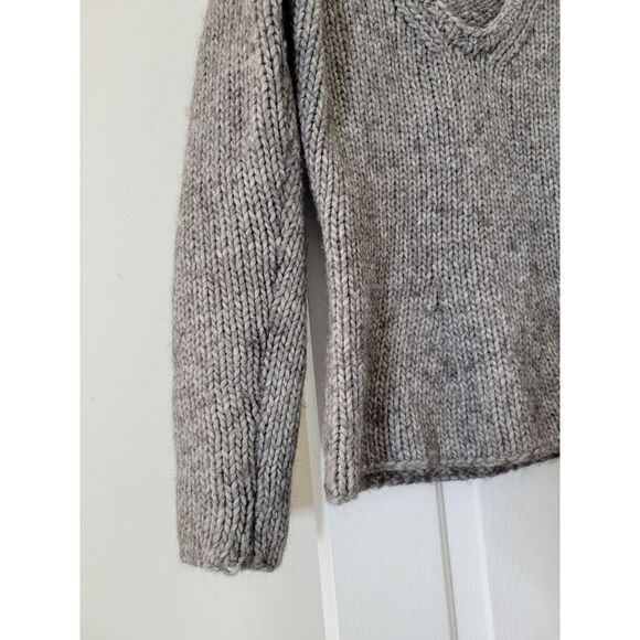Jilsander Grey Chunky Knit V Neck Sweater M (40) - Picture 9 of 11